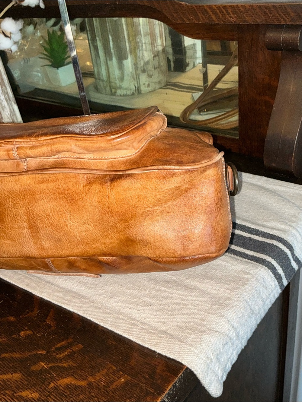Bed Stu Leather Angie Shoulder Bag Crossbody Tan Rustic MSRP $325 - Picture 11 of 15